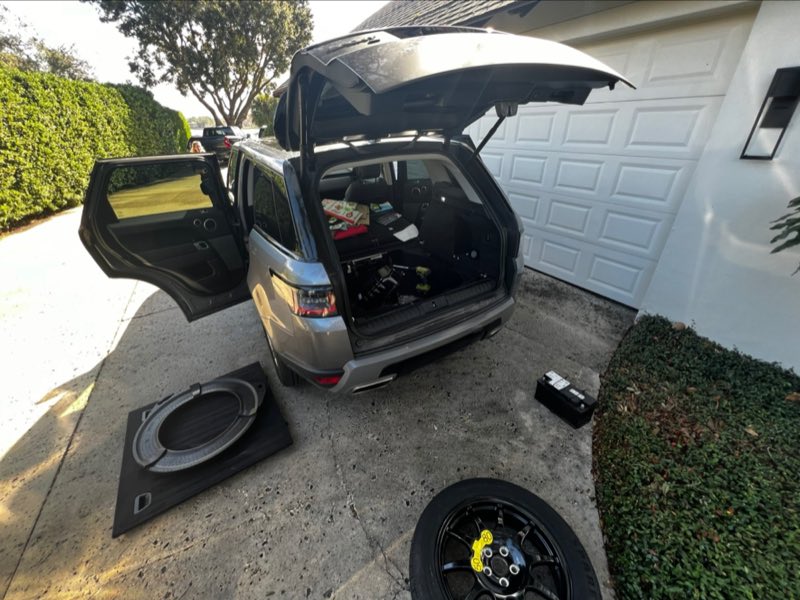 Mobile service at a customer's home driveway