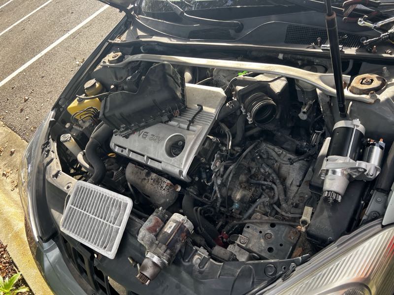 Under-the-hood diagnostic and repair on a V6 engine
